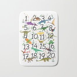 Colorful Dinosaur Numbers - Matches Alphabet Bath Mat