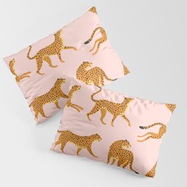 Leopard jaguar pink memphis pattern Pillow Sham