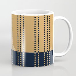 Spotted Stripes, Navy and Mustard Mug