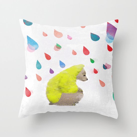 rainy day dream away Throw Pillow