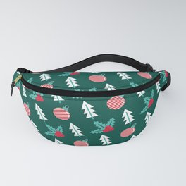 Christmas Pattern Tree Ornaments Holly Fanny Pack
