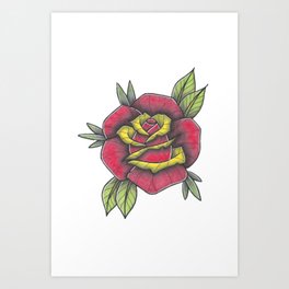 red rose 2 Art Print