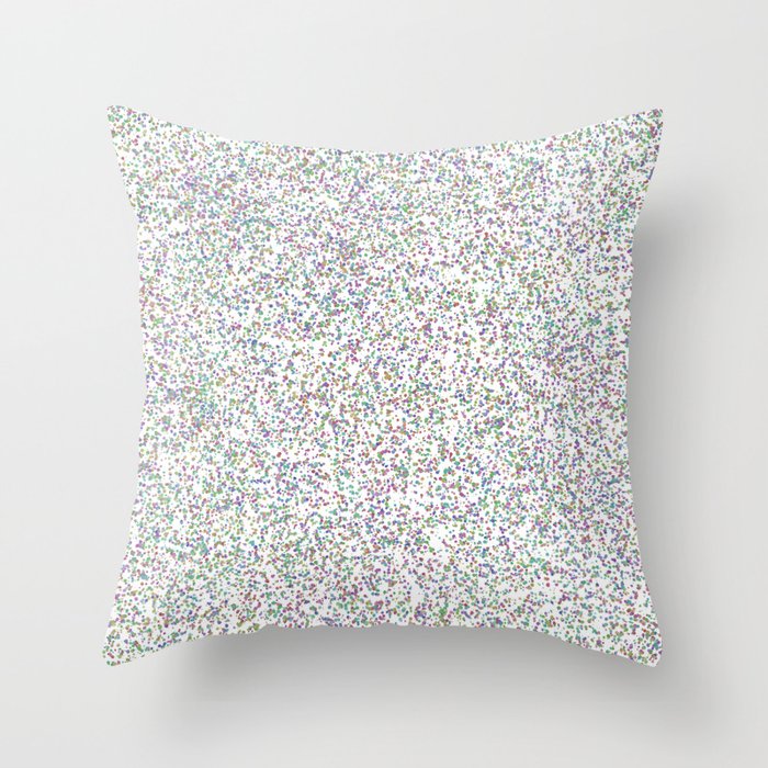 Rainbow Confetti Sprinkles Throw Pillow