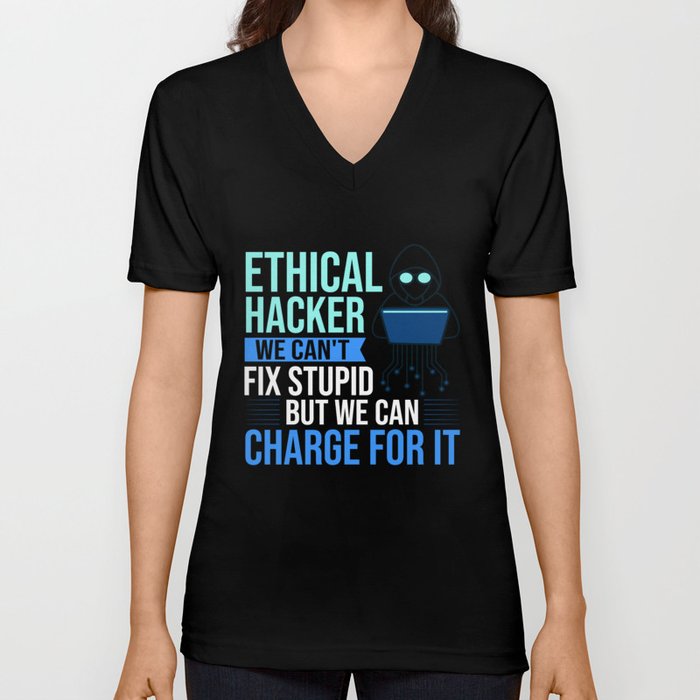 Ethical Hacker Certified Computer Hacking Password V Neck T Shirt