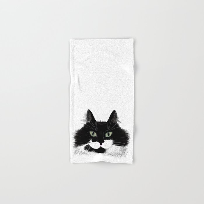 Tuxedo Cat - Full Face Hand & Bath Towel