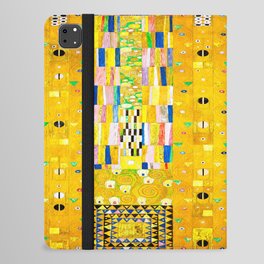 Gustav Klimt (Austrian, 1862-1918) - Title: The Knight (Part 9) - Nine Cartoons for the Execution of a Frieze for the Dining Room of Stoclet House in Brussels - Date: 1911 - Style: Symbolism - Digitally Enhanced Version (2000 dpi) - iPad Folio Case