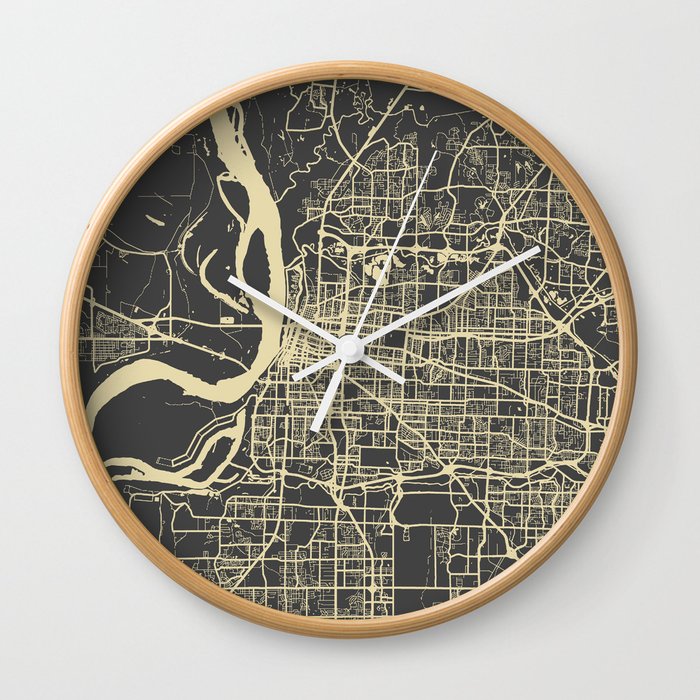 Memphis map yellow Wall Clock