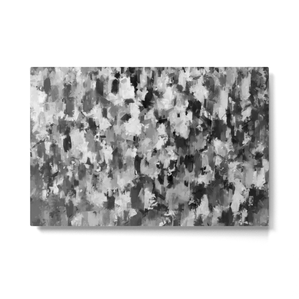 Black And White Pattern - Paint Brush Design Metal Print by dotsandlines99