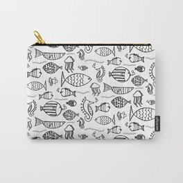 Tropical Fish Doodles Carry-All Pouch