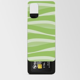 Pop Swirl Wavy Minimalist Abstract Pattern in Light Lime Green Android Card Case