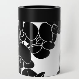 Orchids in black Can Cooler