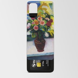 August Macke "Still Life: Colourful Bunch Of Flowers In Front Of A Window" Android Card Case