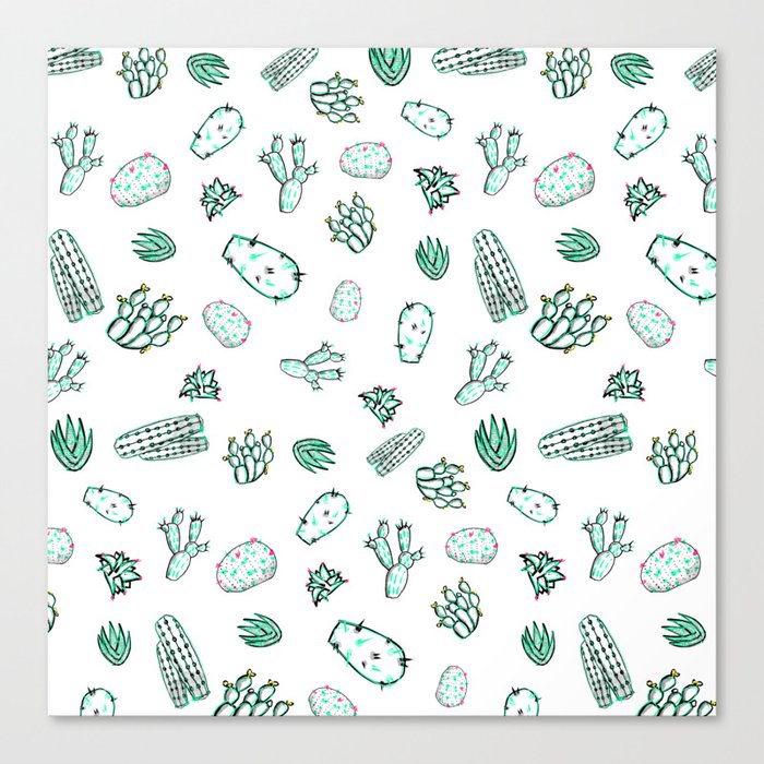 Give Me All The Cacti Canvas Print