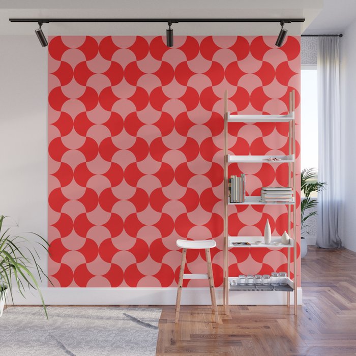 Deco 2 pattern pink Wall Mural
