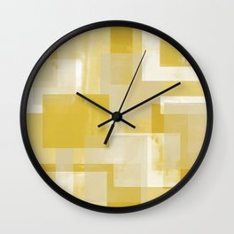 Modern Abstract No. 19 | Citron Wall Clock