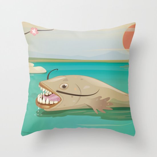 Looking for food Throw Pillow