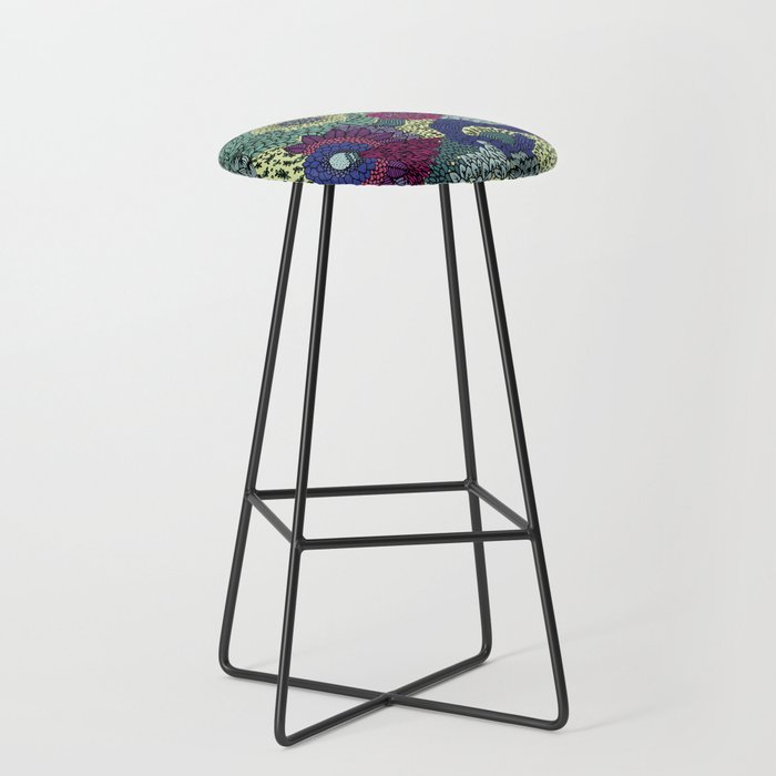 Blue Jungle Bar Stool