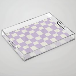 Tipsy checker in lilac dust Acrylic Tray