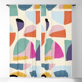 abstract modern mid century Blackout Curtain