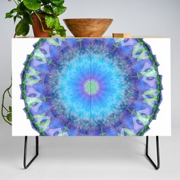 Organic Purple Art - Wild Iris Mandala Credenza