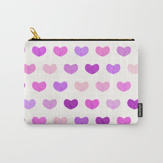 Colorful Cute Hearts IV Carry-All Pouch