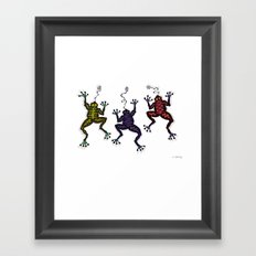 DANCING FROGS II Framed Art Print