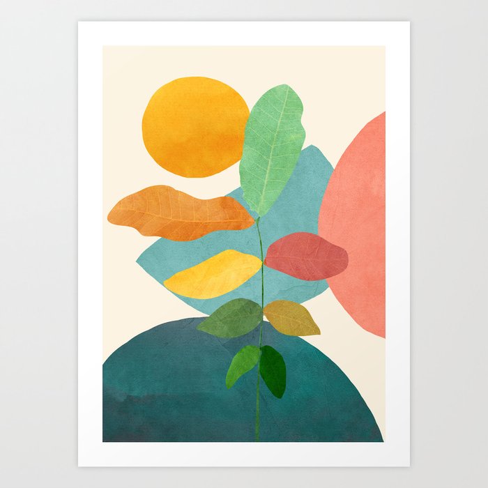 Colorful Branching Out 18 Art Print