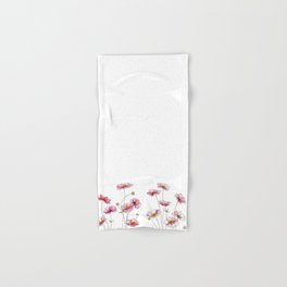 Pink Cosmos Flowers Hand & Bath Towel