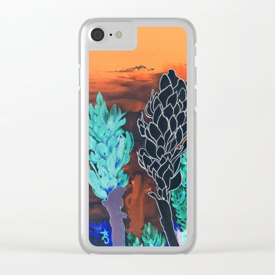 DESERT NIGHT Alpinia Purpurata Clear iPhone Case