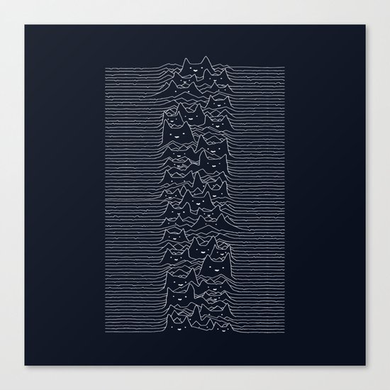 Furr Division Cats (Dark Blue) Canvas Print