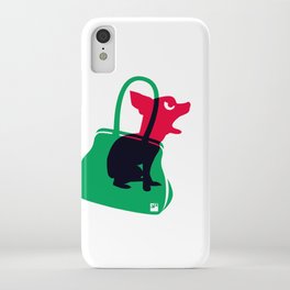 Angry animals: chihuahua - little green bag iPhone Case | Funny, Barking, Green, Vector, Graphicdesign, Cartoon, Animal, Dog, Red, Angryanimals 