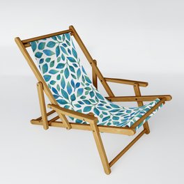 Turquoise leaves Sling Chair