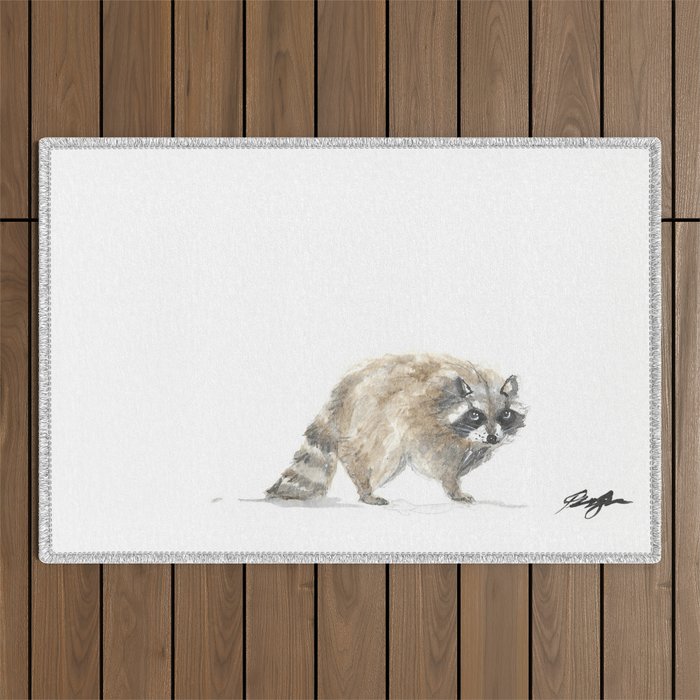 little trash panda Outdoor Rug