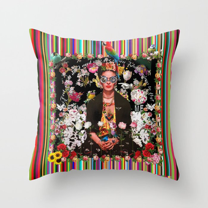 Frida OTT Kahlo You Are Too Much Throw Pillow