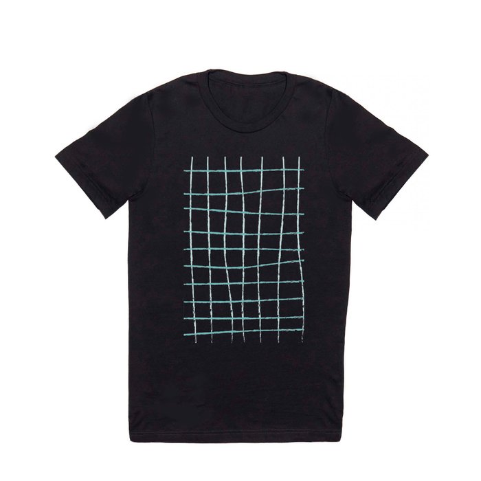 Blue Grid Wallpaper T Shirt