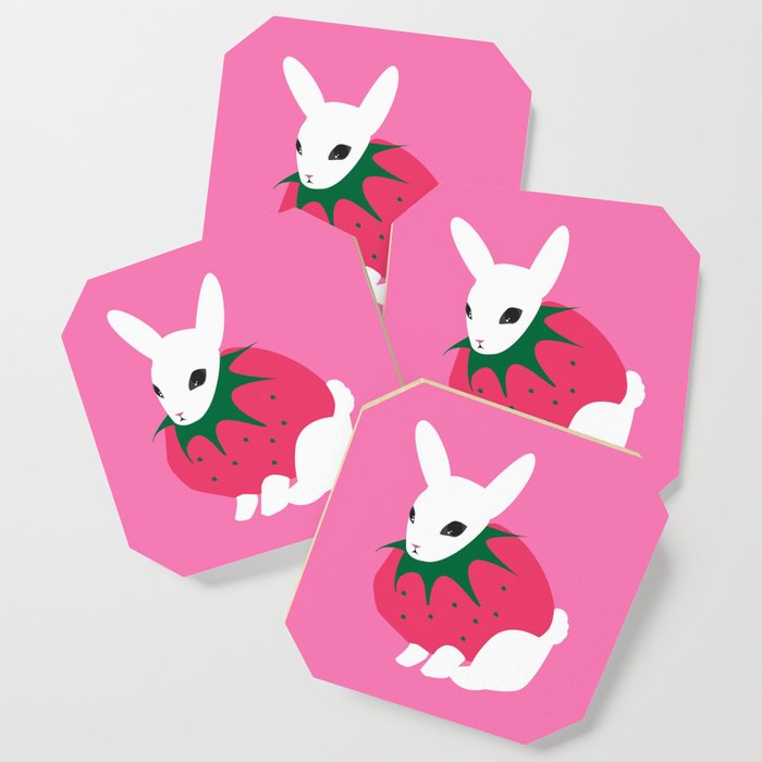 Strawberry Bunny Coaster