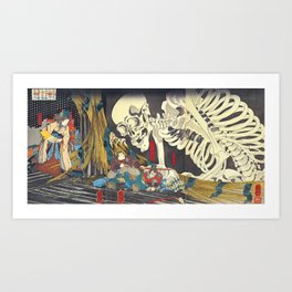 Takiyasha the Witch and the Skeleton Specter- Utagawa Kuniyoshi Art Print