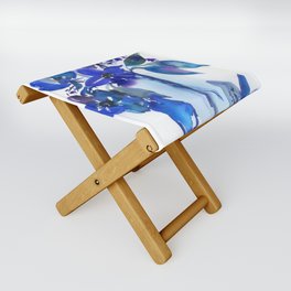 blue stillife: lily Folding Stool