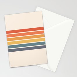 Parama - Classic Colorful 70s Vintage Style Retro Racing Summer Stripes Stationery Cards