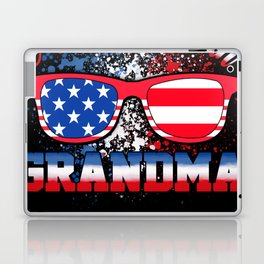 All american grandma US flag 4th of July Laptop Skin