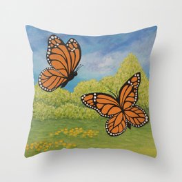 Butterflies Throw Pillow