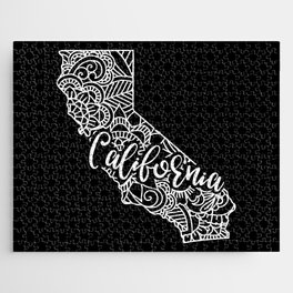 California State Mandala USA America Pretty Floral Jigsaw Puzzle