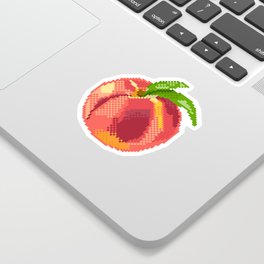 Peachy Pixels Sticker