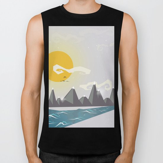 Grey mountains of joy Biker Tank