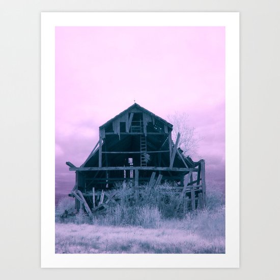 Infrared Barn Art Print