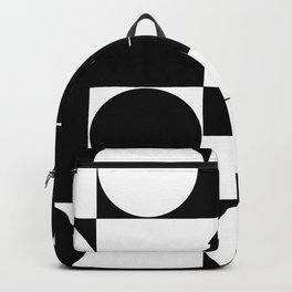 Black and White  Minimal Geometric 0087 Backpack