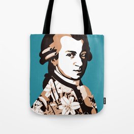 Sepia & Turquoise Mozart Tote Bag