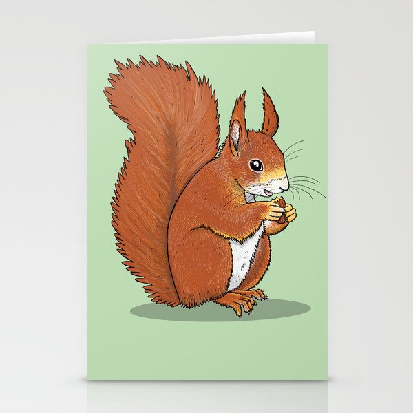 Red Squirrel Stationery Cards
