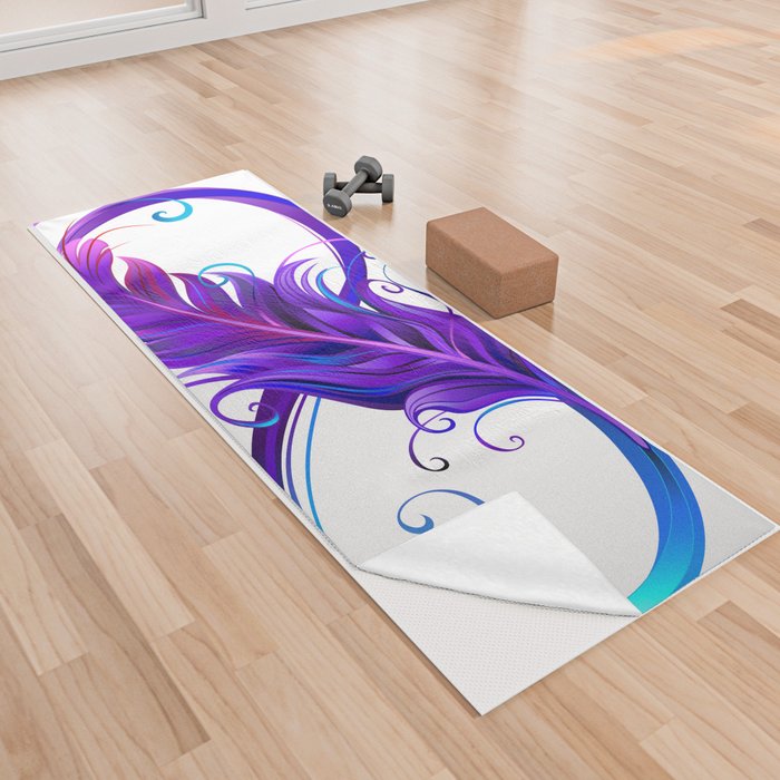 Infinity Feather Yoga Towel