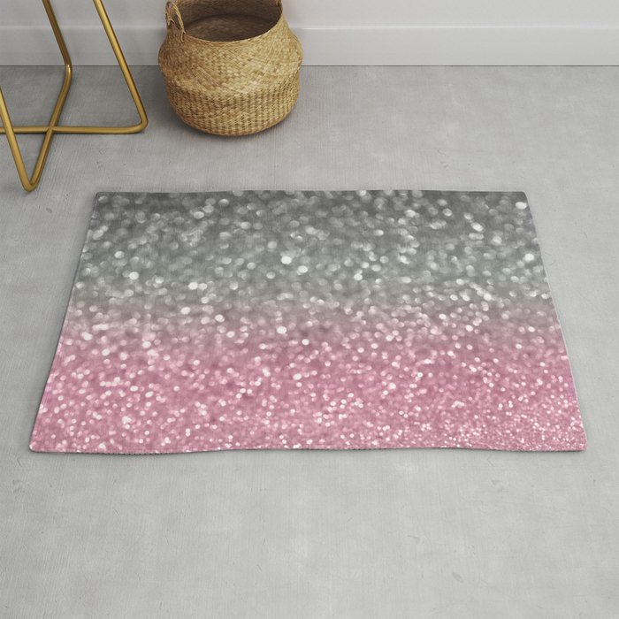 Gray and Light Pink Rug by Lisa Argyropoulos Society6